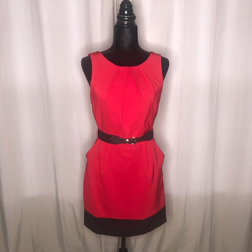Red and black dress